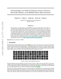 An Ensemble of Simple Convolutional Neural Network Models for MNIST
  Digit Recognition