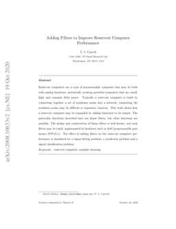 Adding Filters to Improve Reservoir Computer Performance
