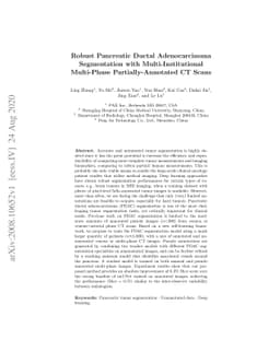 Robust Pancreatic Ductal Adenocarcinoma Segmentation with
  Multi-Institutional Multi-Phase Partially-Annotated CT Scans