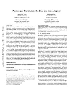 Patching as Translation: the Data and the Metaphor