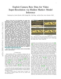 Exploit Camera Raw Data for Video Super-Resolution via Hidden Markov
  Model Inference