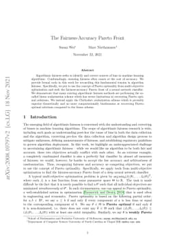 The Fairness-Accuracy Pareto Front