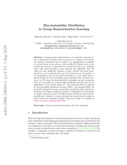 Discriminability Distillation in Group Representation Learning