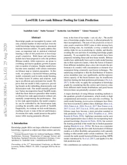 LowFER: Low-rank Bilinear Pooling for Link Prediction