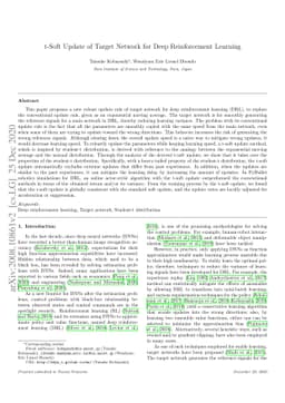 t-Soft Update of Target Network for Deep Reinforcement Learning