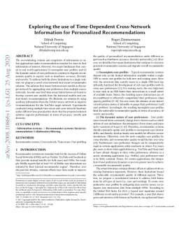 Exploring the use of Time-Dependent Cross-Network Information for
  Personalized Recommendations