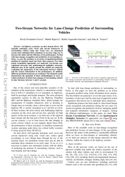 Two-Stream Networks for Lane-Change Prediction of Surrounding Vehicles