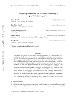 Using Deep Networks for Scientific Discovery in Physiological Signals