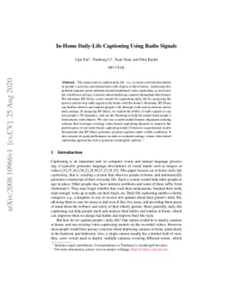 In-Home Daily-Life Captioning Using Radio Signals