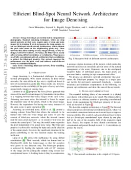 Efficient Blind-Spot Neural Network Architecture for Image Denoising
