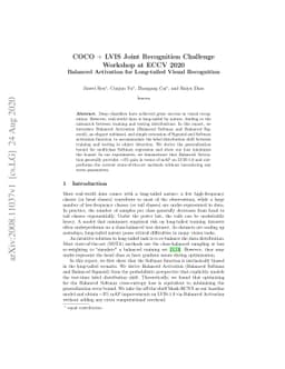 Balanced Activation for Long-tailed Visual Recognition