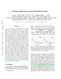 Label Decoupling Framework for Salient Object Detection