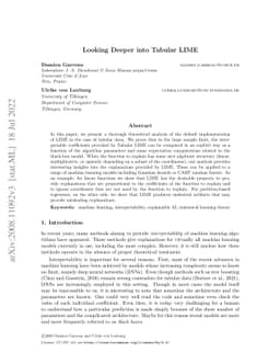Looking Deeper into Tabular LIME