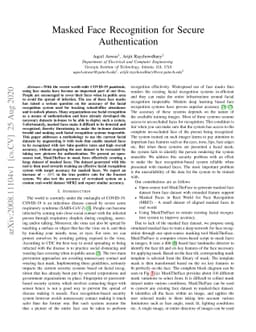 Masked Face Recognition for Secure Authentication