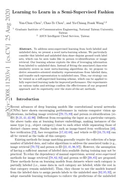 Learning to Learn in a Semi-Supervised Fashion