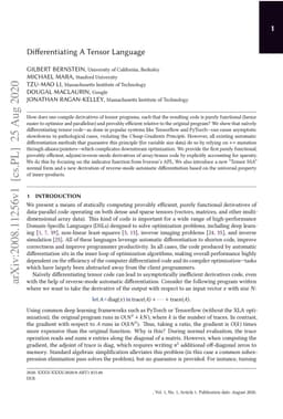 Differentiating a Tensor Language