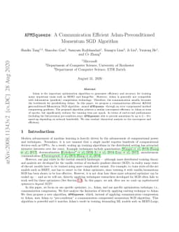 APMSqueeze: A Communication Efficient Adam-Preconditioned Momentum SGD
  Algorithm