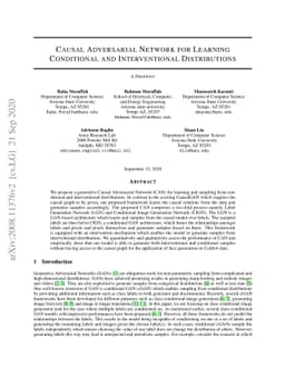 Causal Adversarial Network for Learning Conditional and Interventional
  Distributions