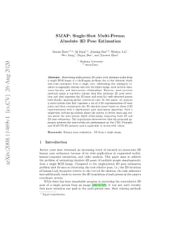 SMAP: Single-Shot Multi-Person Absolute 3D Pose Estimation