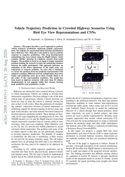 Vehicle Trajectory Prediction in Crowded Highway Scenarios Using Bird
  Eye View Representations and CNNs
