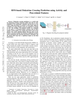 RNN-based Pedestrian Crossing Prediction using Activity and Pose-related
  Features