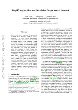 Simplifying Architecture Search for Graph Neural Network