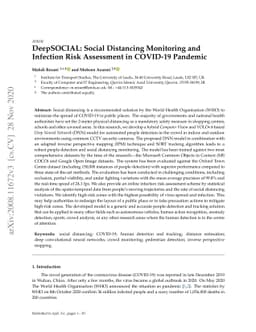 DeepSOCIAL: Social Distancing Monitoring and Infection Risk Assessment
  in COVID-19 Pandemic