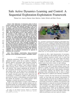 Safe Active Dynamics Learning and Control: A Sequential
  Exploration-Exploitation Framework