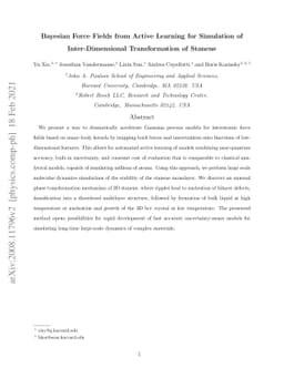 Bayesian Force Fields from Active Learning for Simulation of
  Inter-Dimensional Transformation of Stanene