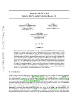 Attribute-guided image generation from layout