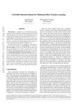 A Flexible Selection Scheme for Minimum-Effort Transfer Learning