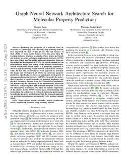Graph Neural Network Architecture Search for Molecular Property
  Prediction