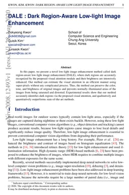 DALE : Dark Region-Aware Low-light Image Enhancement