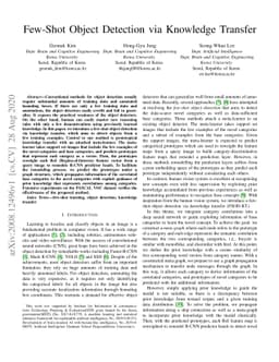 Few-Shot Object Detection via Knowledge Transfer