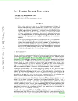 Fast Partial Fourier Transform