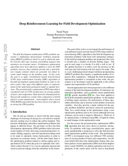 Deep Reinforcement Learning for Field Development Optimization