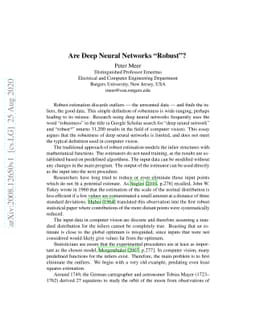 Are Deep Neural Networks "Robust"?