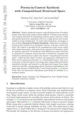 Person-in-Context Synthesiswith Compositional Structural Space