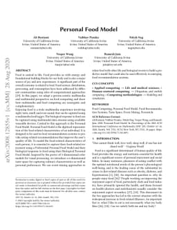 Personal Food Model