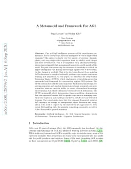 A Metamodel and Framework for AGI