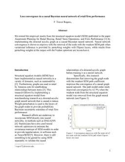 Loss convergence in a causal Bayesian neural network of retail firm
  performance