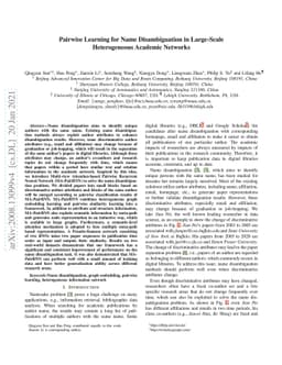 Pairwise Learning for Name Disambiguation in Large-Scale Heterogeneous
  Academic Networks