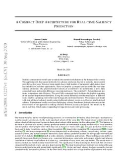 A Compact Deep Architecture for Real-time Saliency Prediction