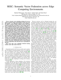 SEEC: Semantic Vector Federation across Edge Computing Environments