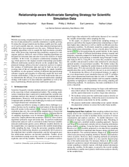 Relationship-aware Multivariate Sampling Strategy for Scientific
  Simulation Data