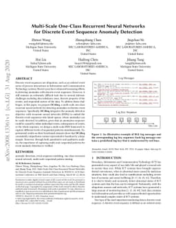 Multi-Scale One-Class Recurrent Neural Networks for Discrete Event
  Sequence Anomaly Detection
