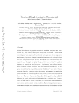 Structured Graph Learning for Clustering and Semi-supervised
  Classification