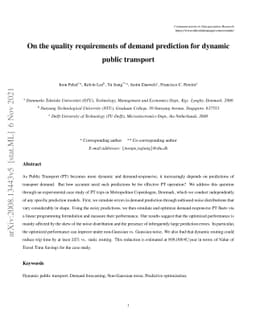 On the Quality Requirements of Demand Prediction for Dynamic Public
  Transport