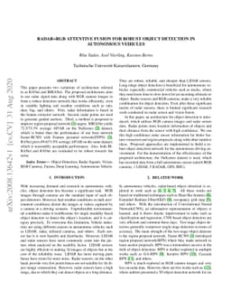 Radar+RGB Attentive Fusion for Robust Object Detection in Autonomous
  Vehicles