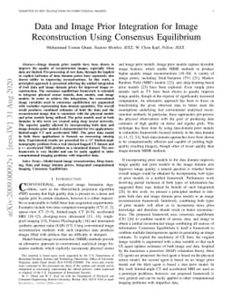 Data and Image Prior Integration for Image Reconstruction Using
  Consensus Equilibrium